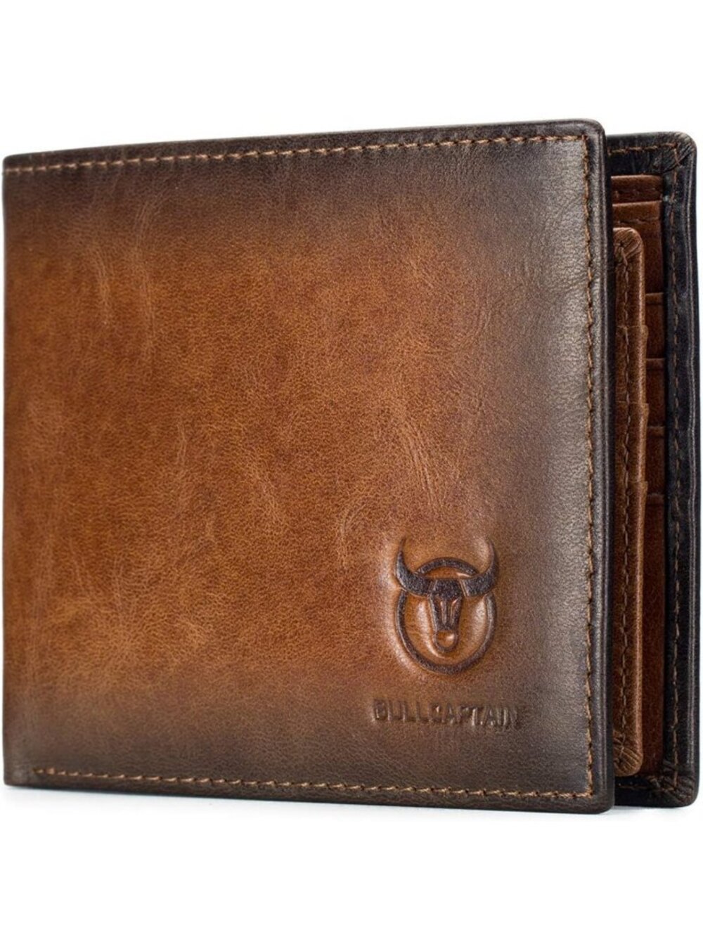 Genuine Leather RFID Wallet for Men, Slim Design, Brown, Stylish & Secure